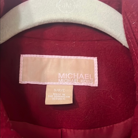 Red Double-Breasted Women's Coat - Picture 4 of 4